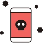Virus Infected Smartphone SVG Icon